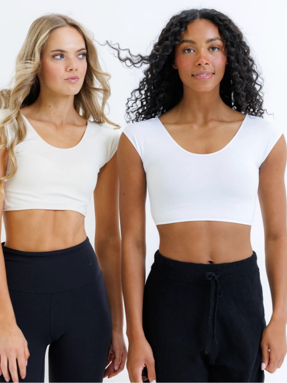 DownEast Basics Demi Tee White Size XS (2-Pack)